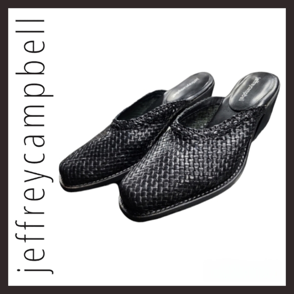 Jeffrey Campbell Shoes - Jeffrey Campbell | Avanti Weave Leather Slip-on Mules (8/39)